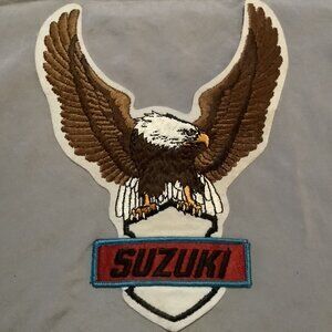 VINTAGE SUZUKI EAGLE EMBROIDERED IRON/SEW ON PATCH - NEW OLD STOCK
